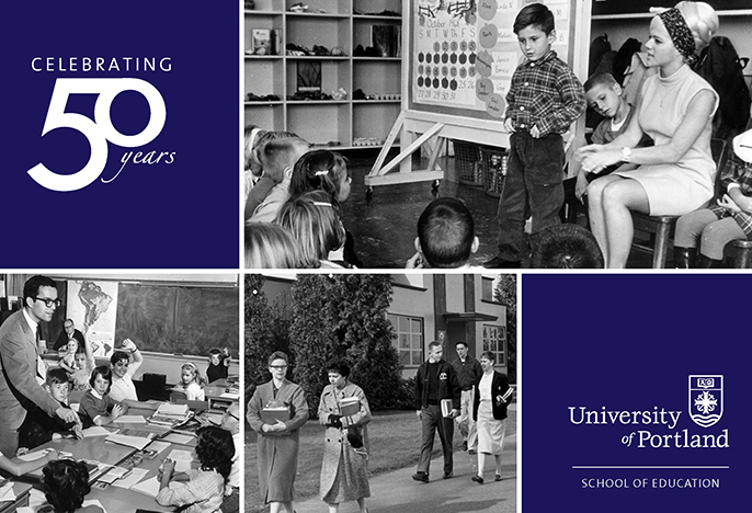Celebrating 50 Years with three historical photos of teachers from the 1950s and 1960s