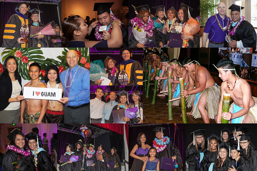 Collage of photos of Guam program students and graduates