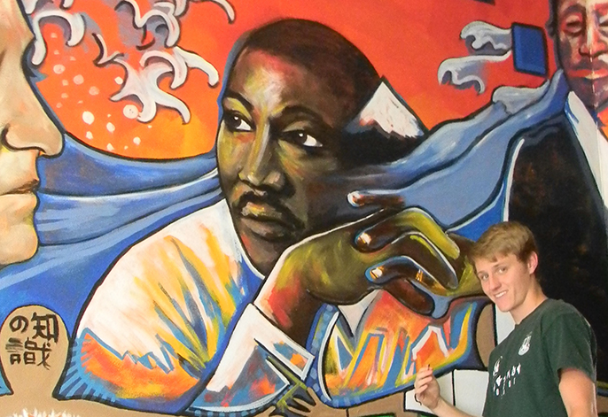 Mural painting of MLK